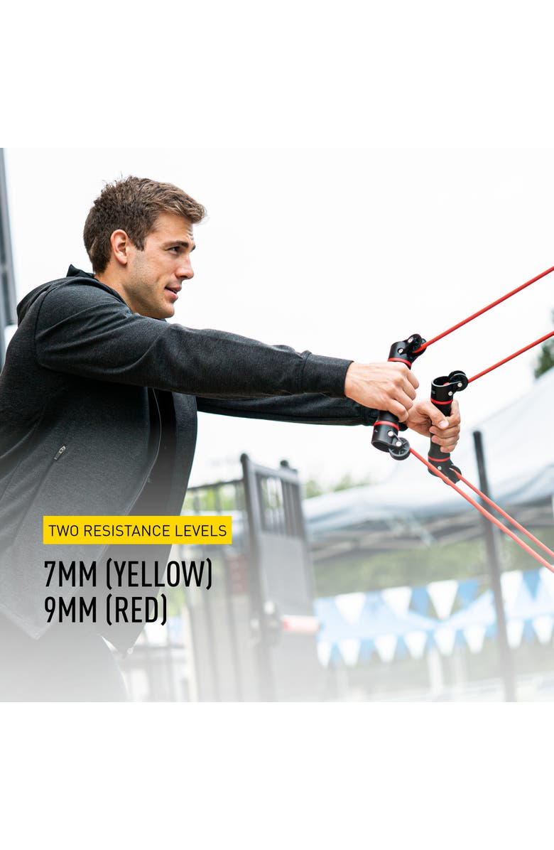 FINIS Slide Dryland Trainer Dual Handled Resistance Bands for Swim Strength Stroke Training 9mm Resistance, Alternate, color, Red