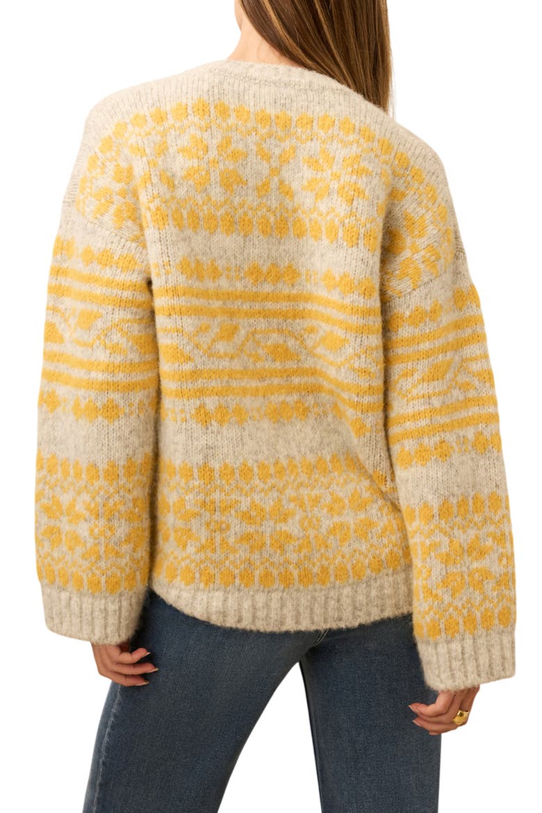 Powder Peak Alpaca Blend Crewneck Sweater, Alternate, color, GLACIER OAT