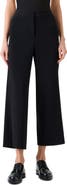 Akris punto Marlon Laser Cut Crepe Crop Wide Leg Pants