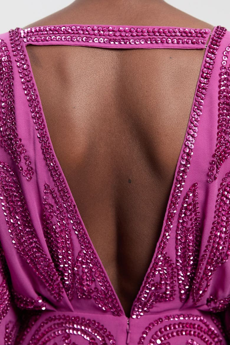 Embellished Maxi Dress, Alternate, color, Purple