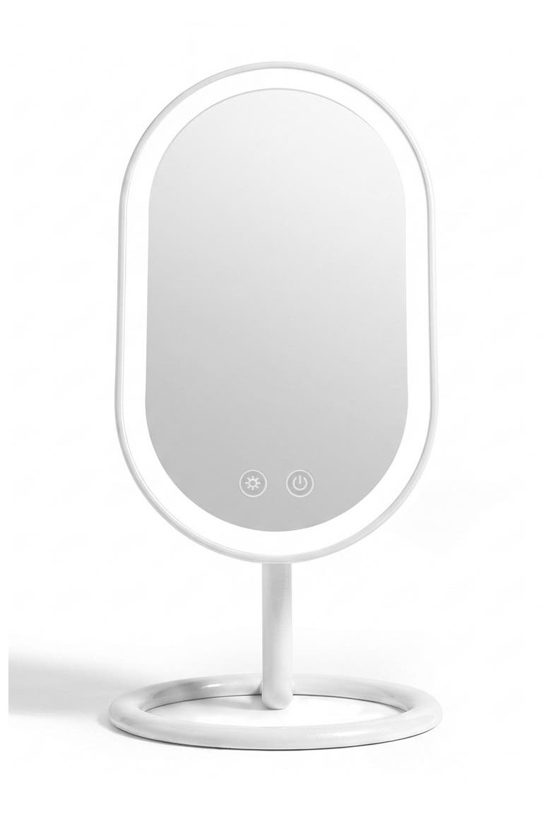 Vera Lighted Vanity Mirror, Alternate, color, White