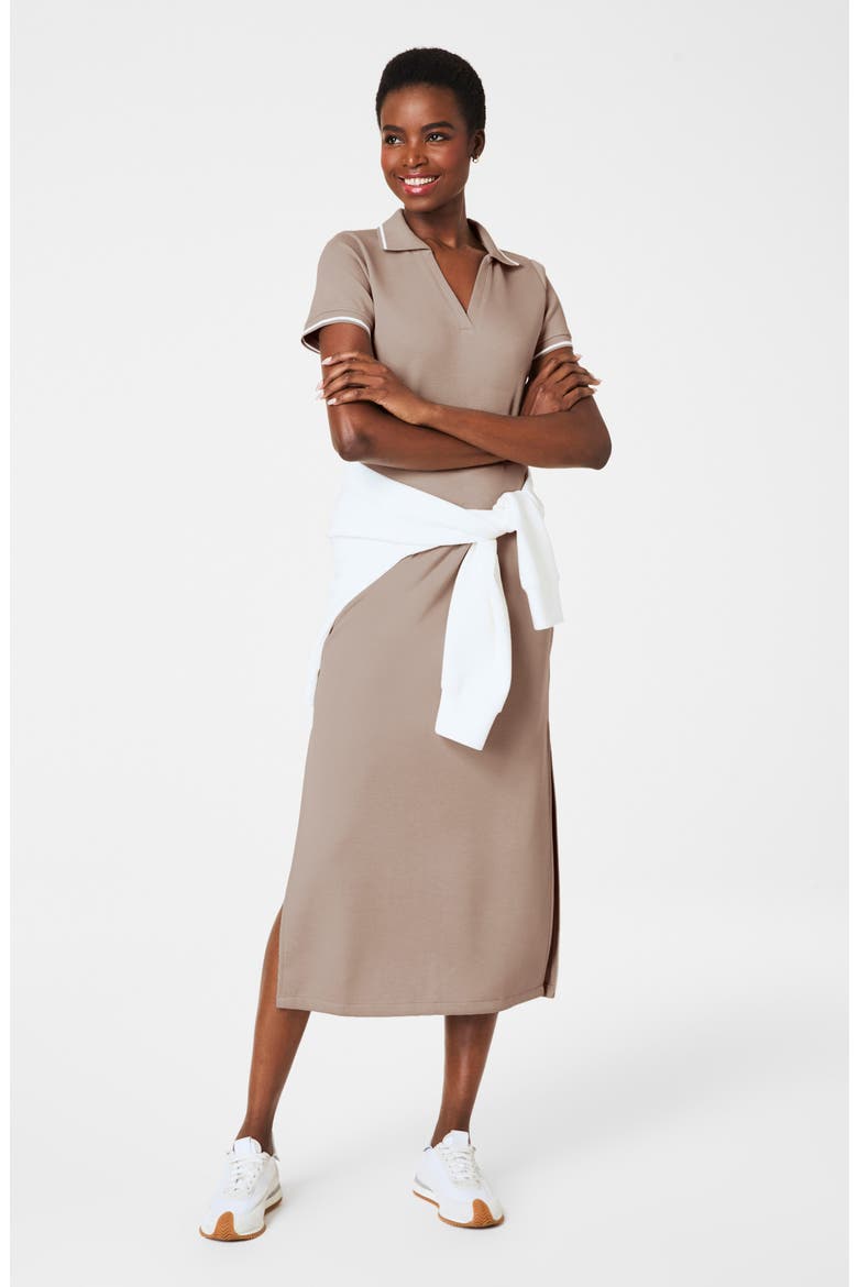 AirPique Polo Dress, Alternate, color, ASHWOOD