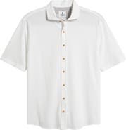 johnnie-O Surfsucker Knit Short Sleeve Button-Up Shirt