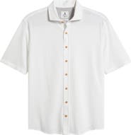 johnnie-O Surfsucker Knit Short Sleeve Button-Up Shirt