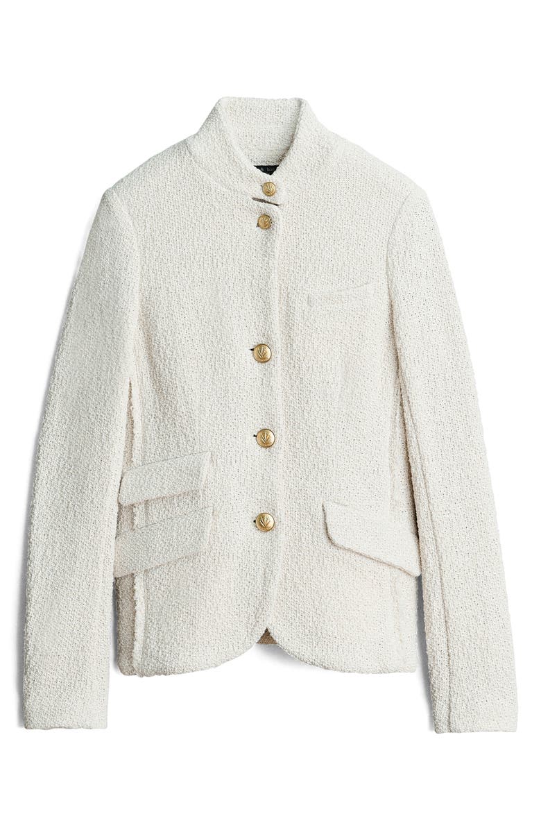 rag & bone Slade Cotton Tweed Blazer, Alternate, color, Ecru