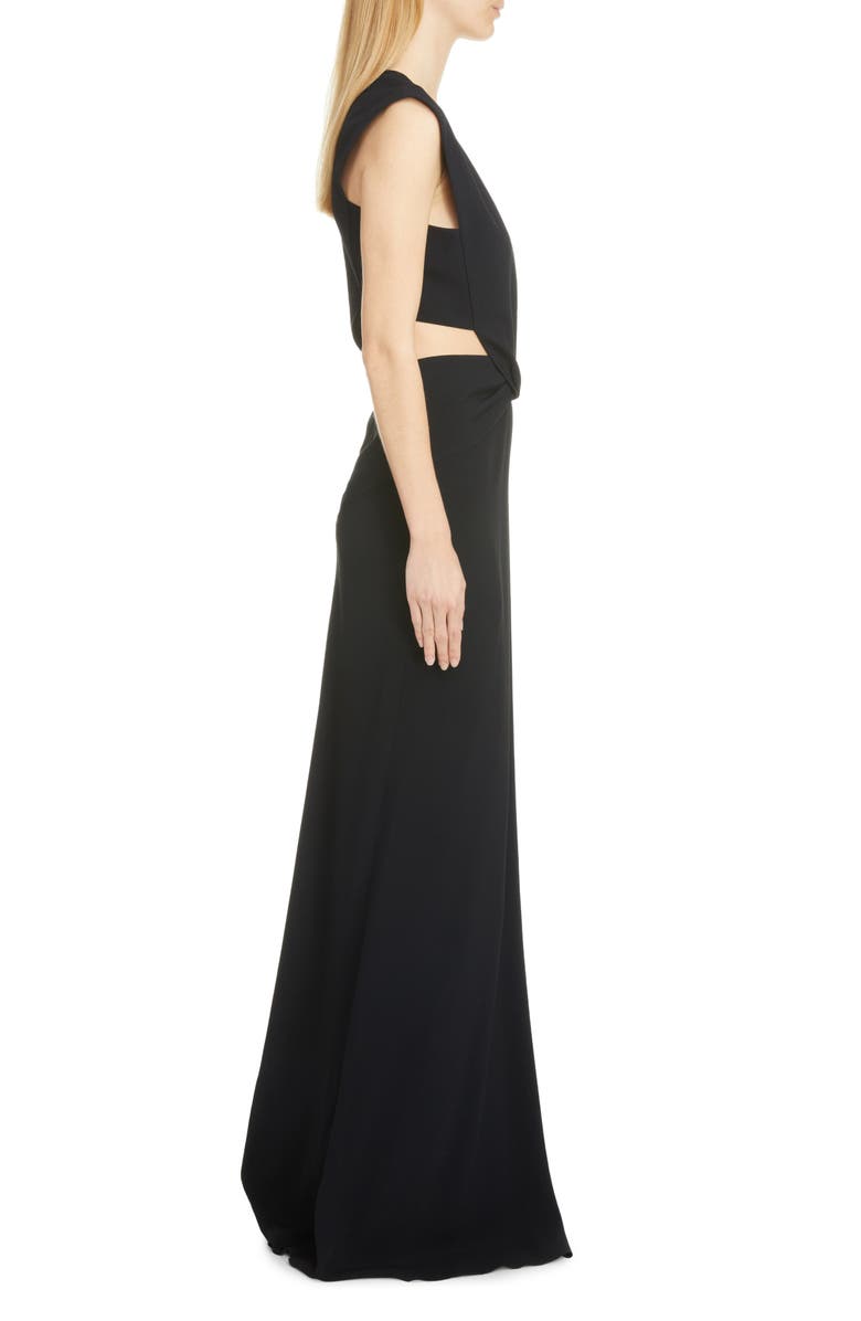 Victoria Beckham Crossover Plunge Neck Cady Maxi Dress, Alternate, color, 