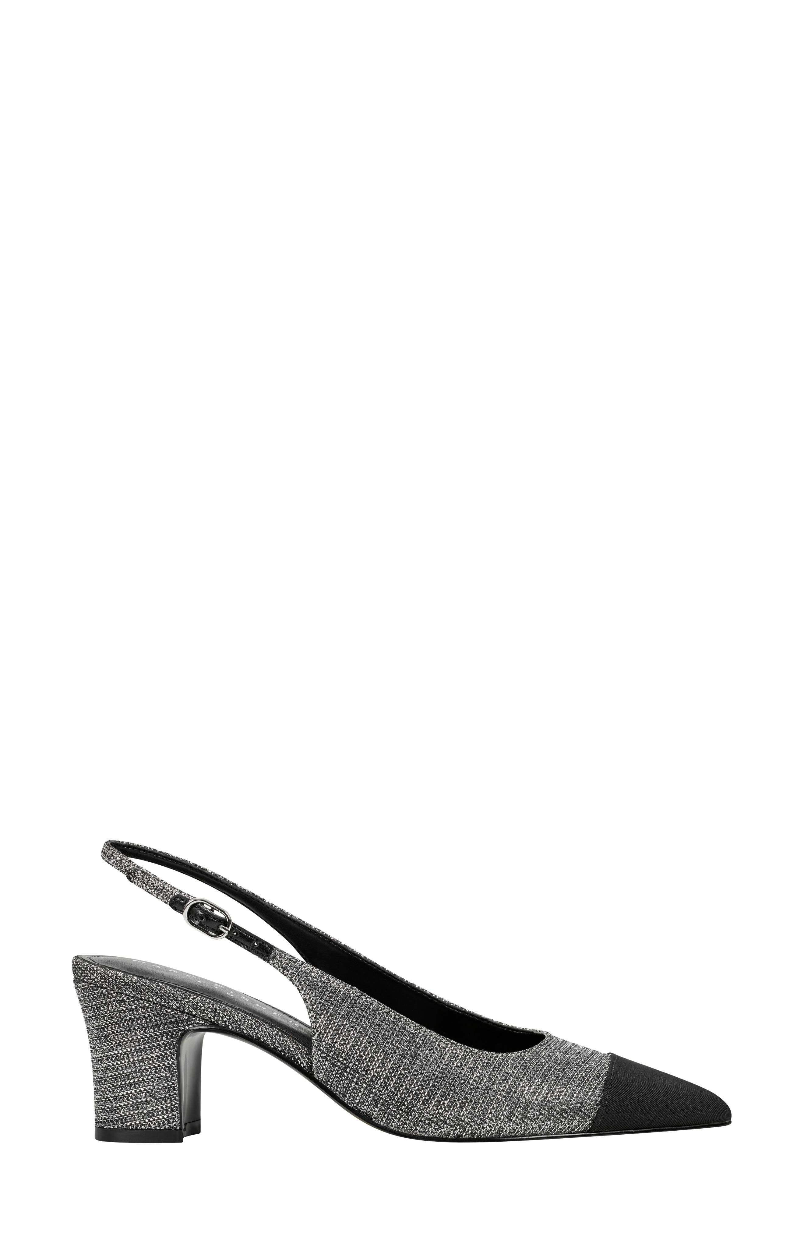 Marc Fisher LTD Blakeley Slingback Pointed Toe Pump, Alternate, color, Silver 040