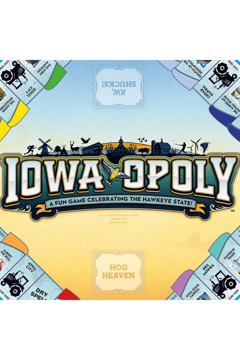 Iowa Opoly Board Game, Alternate, color, Multicolored
