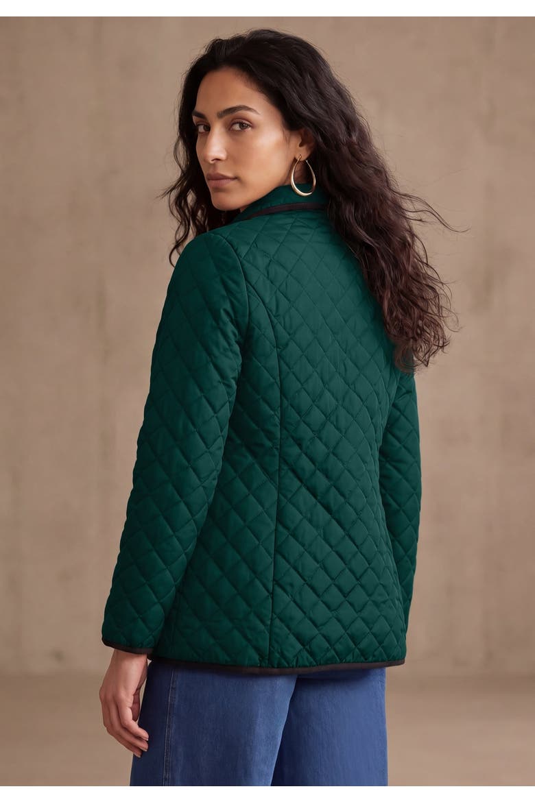 Snap-Front Quilted Coat, Alternate, color, EMERALD GREEN