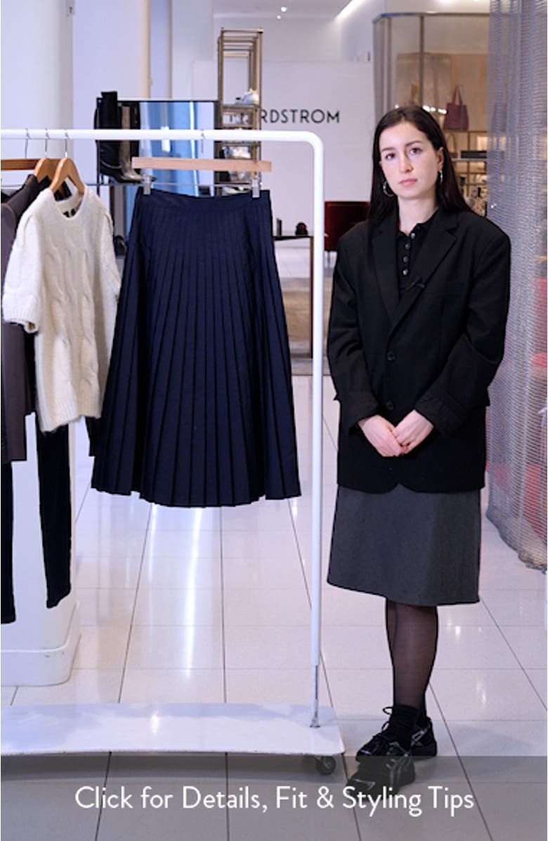 Pleated Midi Skirt, sales video thumbnail