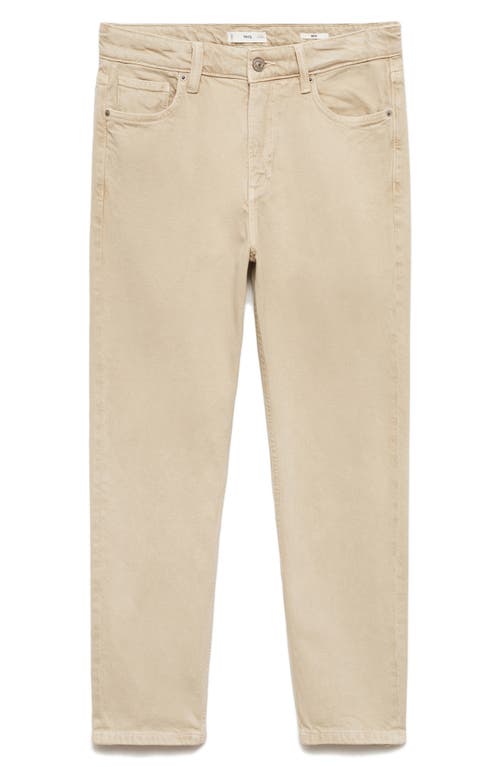 Mango Men's Ben Tapered Cropped Jeans In Beige