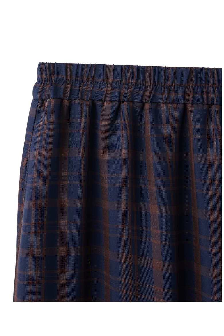 Dara Plaid Straight Leg Trousers, Alternate, color, BLUE