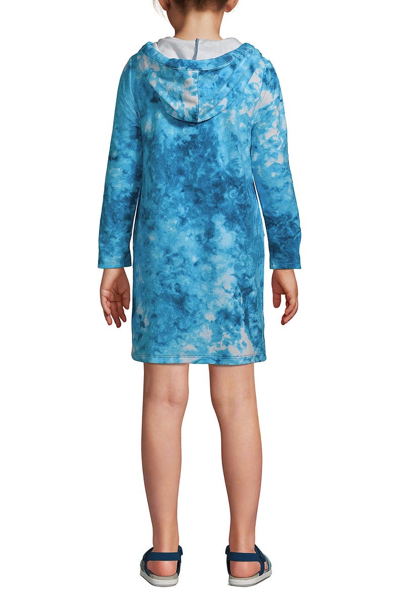 Lands' End Girls Terry Pullover Cover-up, Alternate, color, Island Turquoise Tie Dye