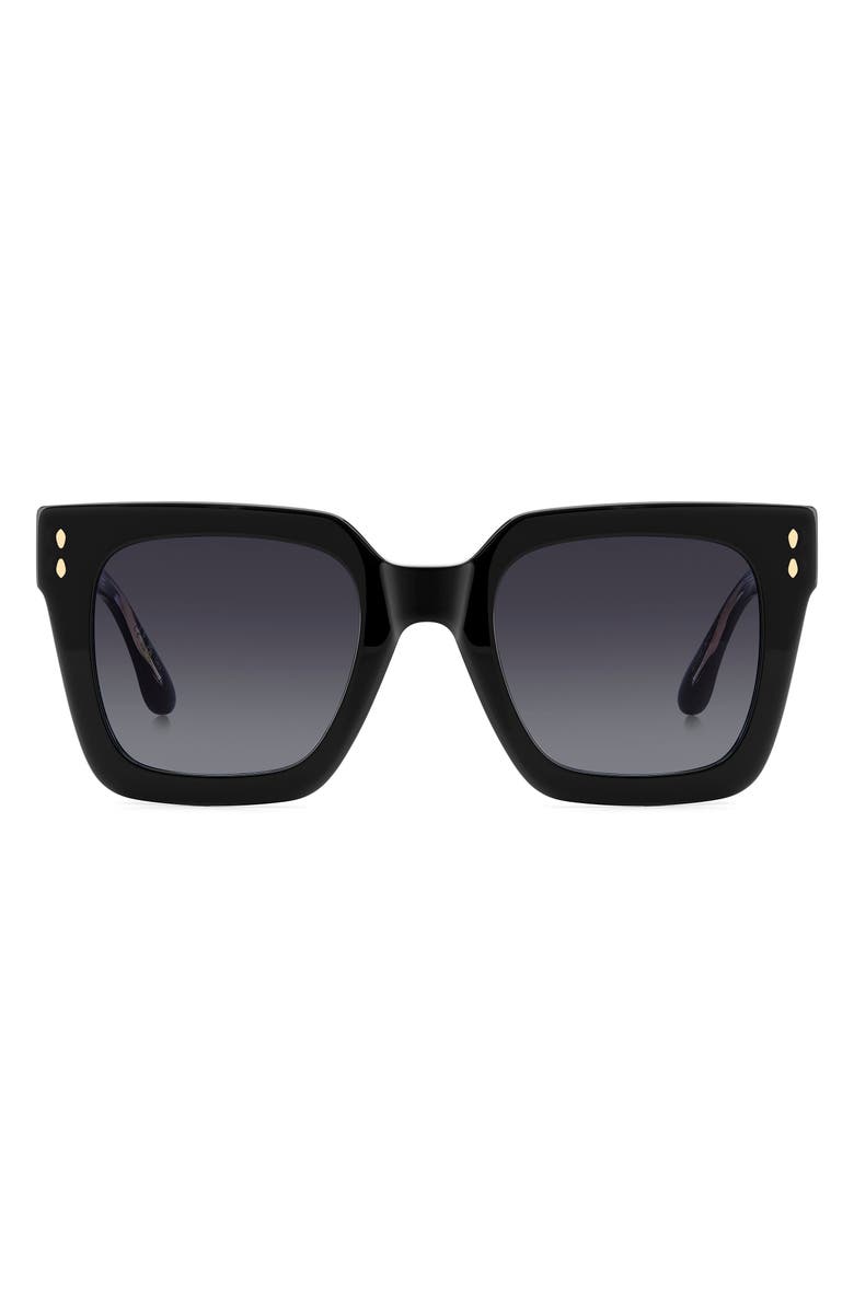 Isabel Marant 51mm Square Sunglasses, Main, color, Black/ Dark Grey Sf