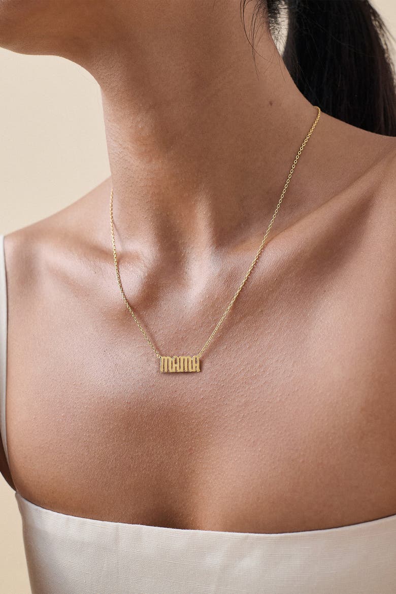 Mama Necklace, Alternate, color, Metallic Gold