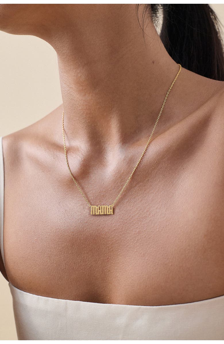 Edge of Ember Mama Necklace, Alternate, color, Metallic Gold