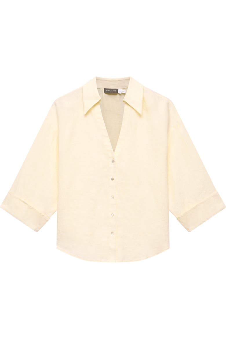 Linen Resort Shirt, Alternate, color, Yellow