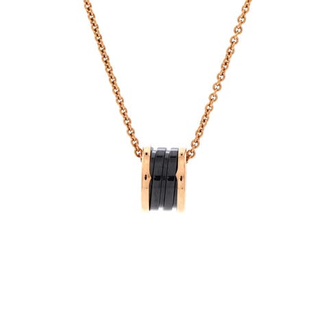 B.Zero1 Pendant Necklace 18K Rose Gold and Ceramic