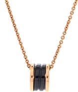 Pre-Owned Bvlgari B.Zero1 Pendant Necklace 18K Rose Gold and Ceramic