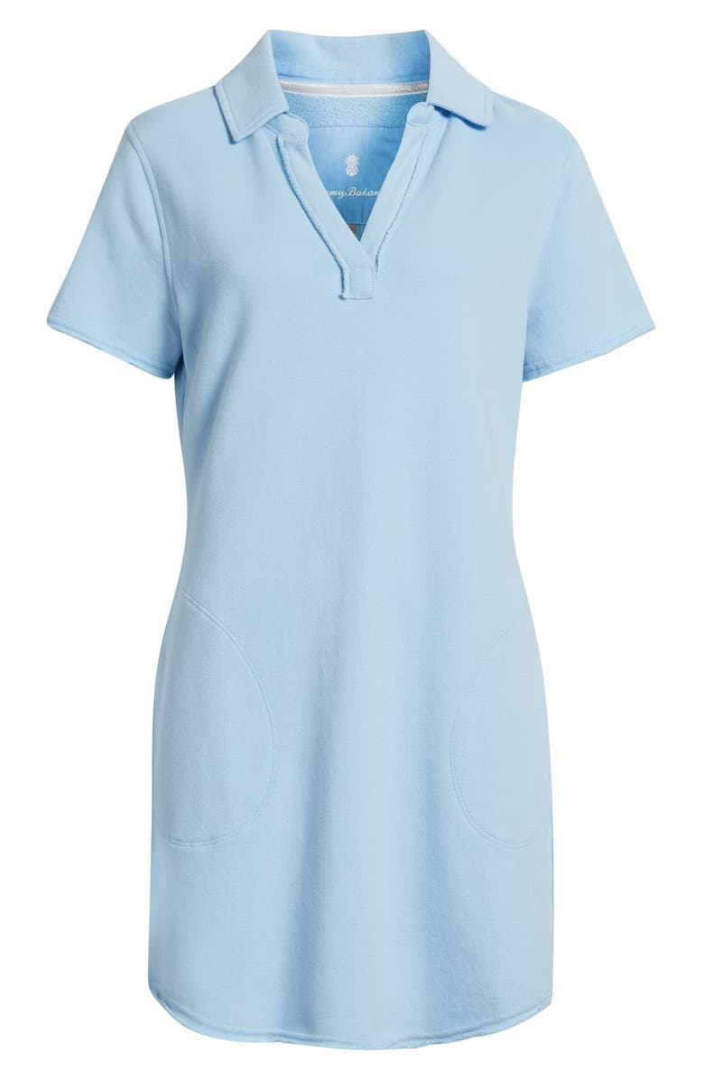 Tommy Bahama Marina Del Mar Cotton Brushed Fleece Minidress, Alternate, color, Chambray Blue