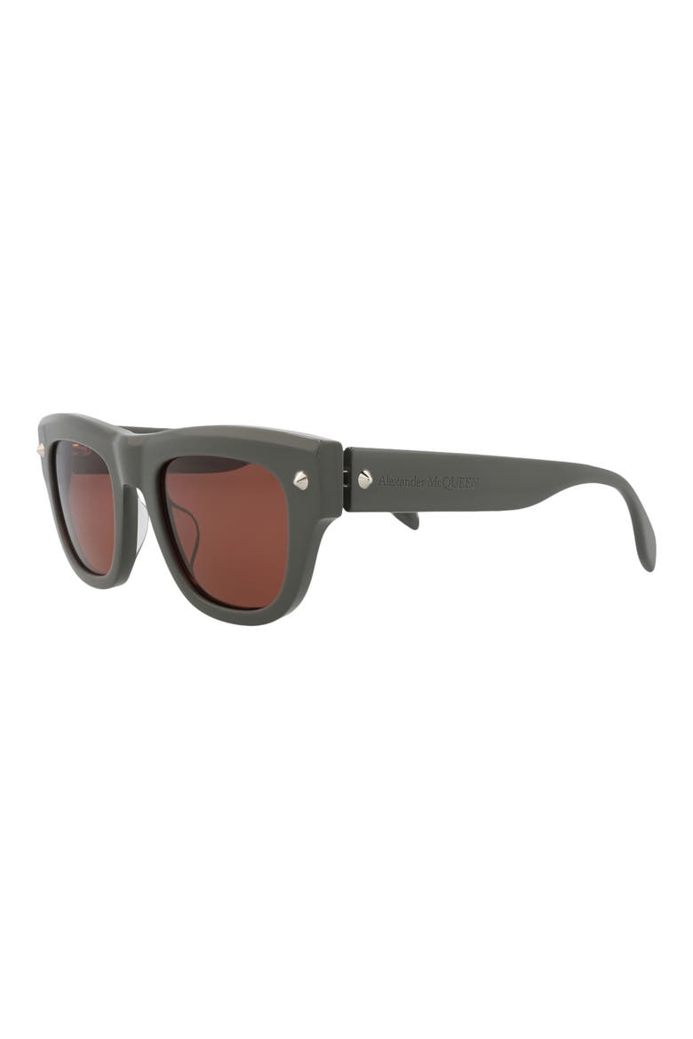 51mm Square Sunglasses, Alternate, color, GREY GREY BROWN