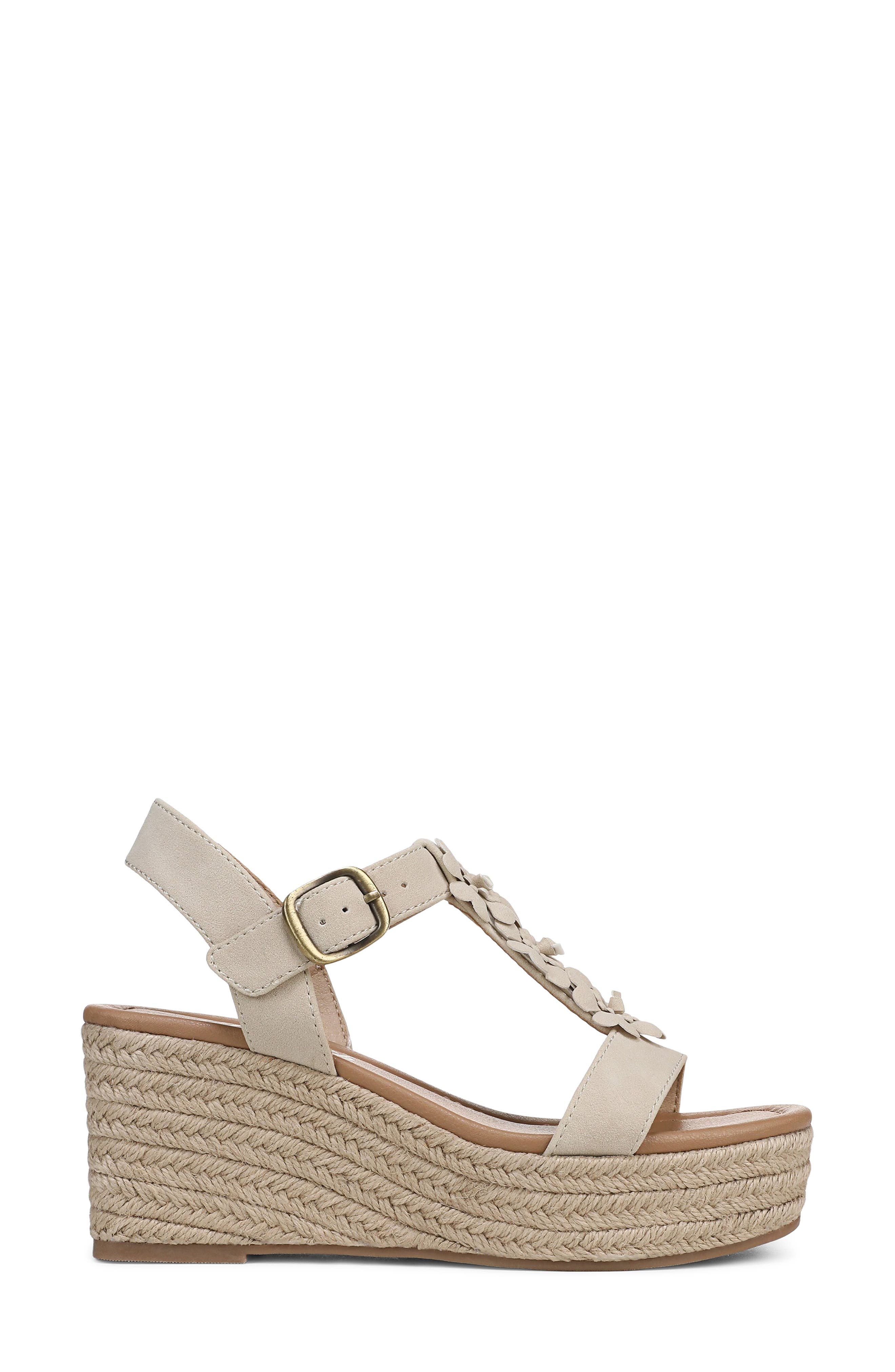 Annika 2 Platform Wedge Sandal, Alternate, color, OAT FAUX SUEDE