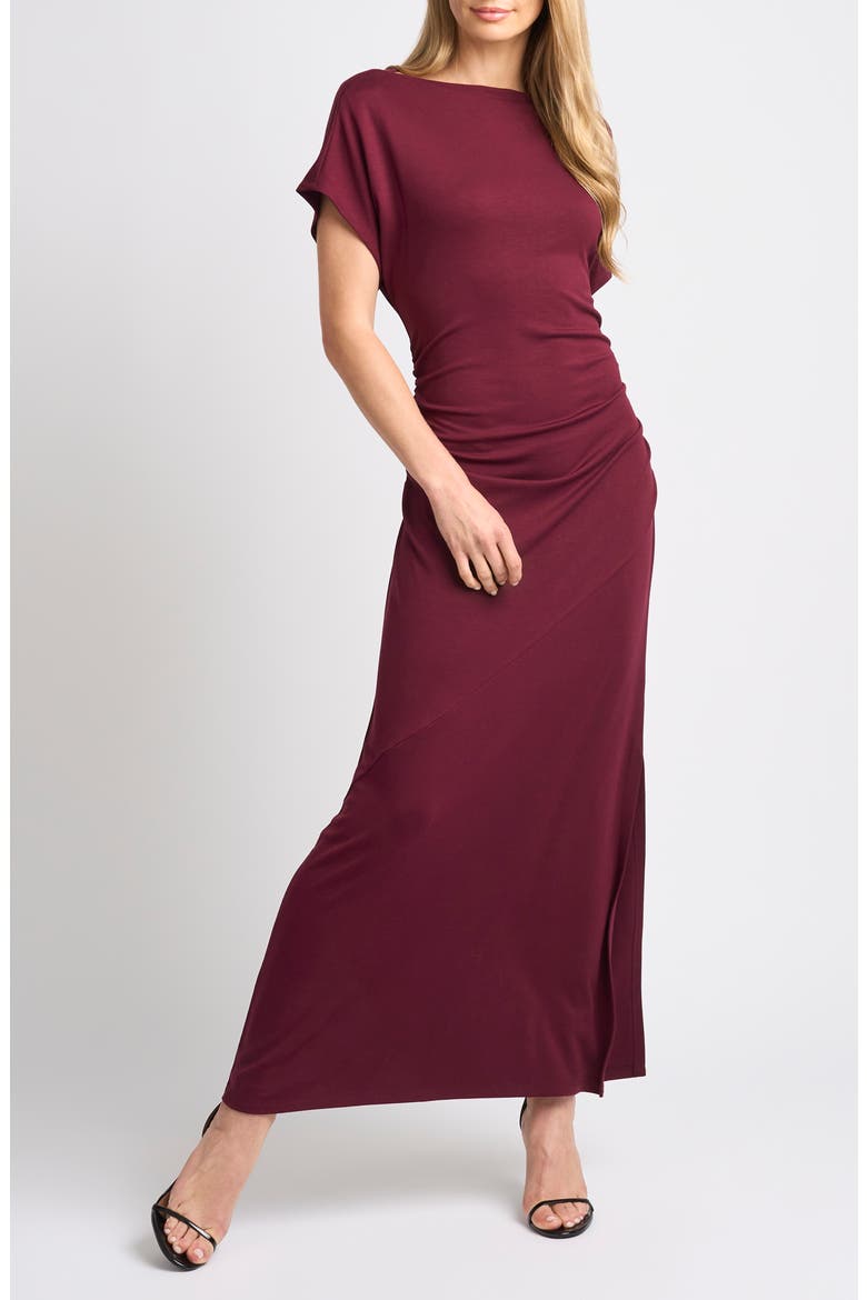 Dolman Sleeve Maxi Dress, Main, color, WINTERBERRY
