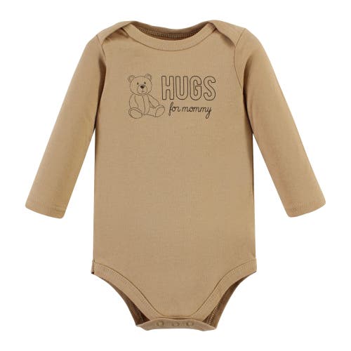 Hudson Baby Cotton Long-sleeve Bodysuits 5-pack In White