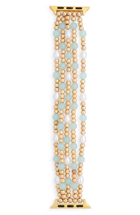 Bead & Faux Pearl Apple Watch® Watchband