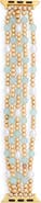NORDSTROM RACK Bead & Faux Pearl Apple Watch® Watchband