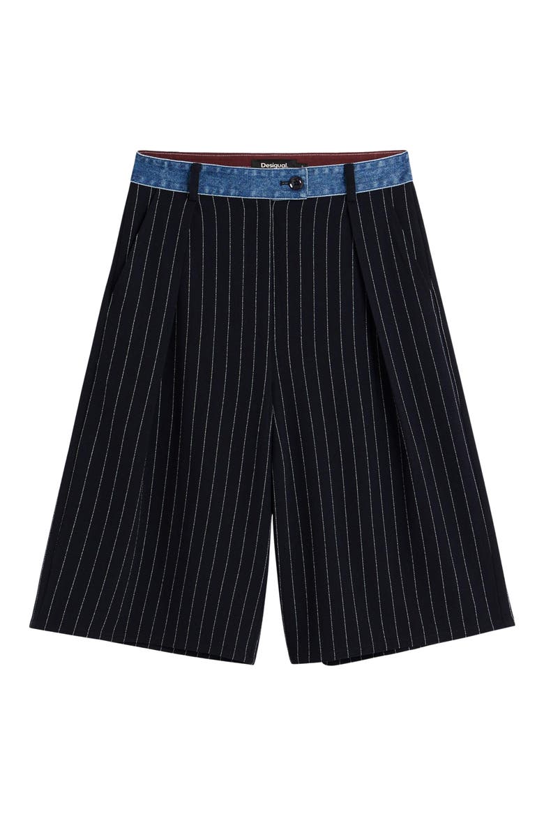 Pinstripe Shorts, Alternate, color, DARK BLUE