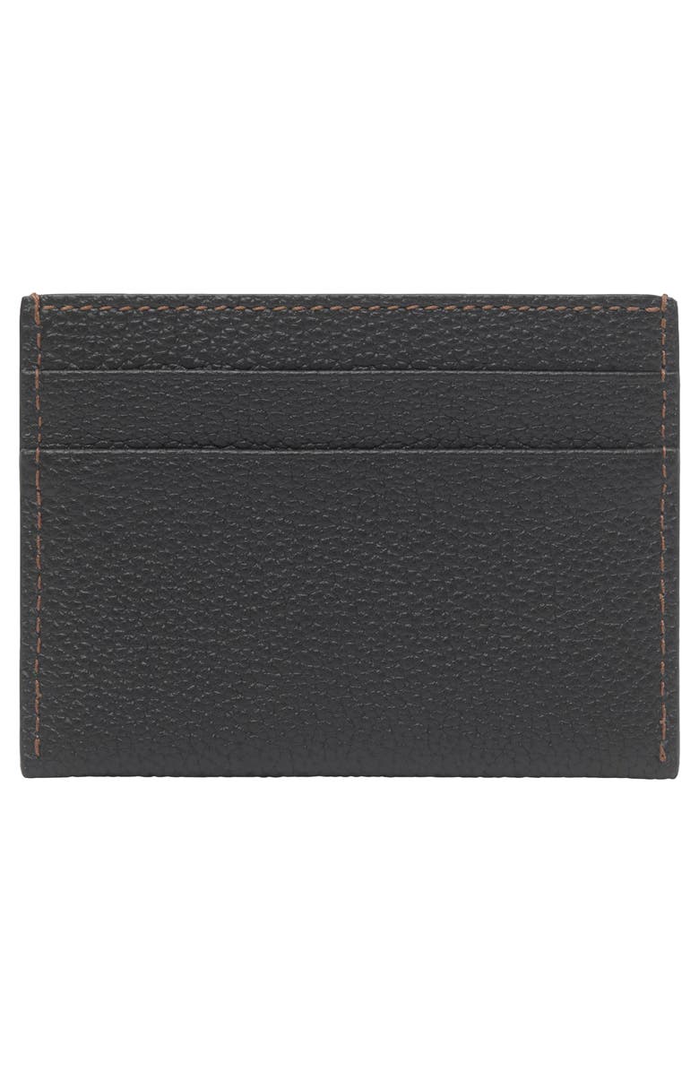 Burberry TB Monogram Pebbled Leather Card Case, Alternate, color,