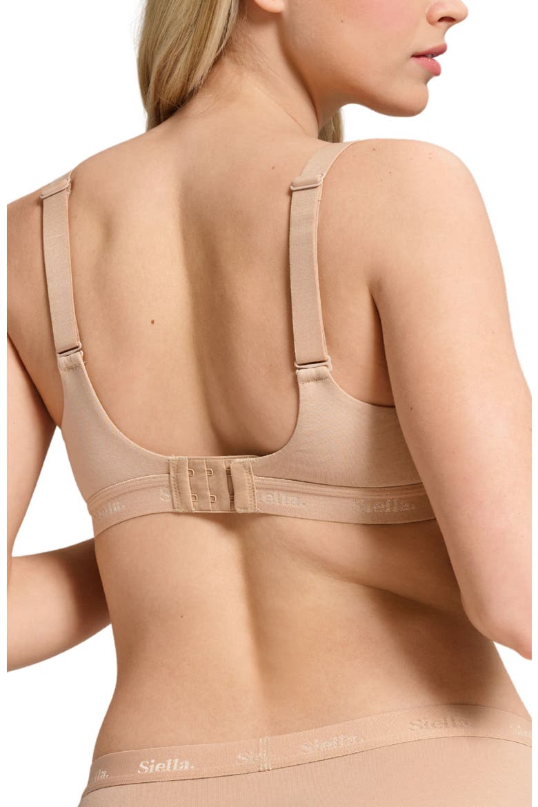 Organic Cotton V-Neck Bra, Alternate, color, Beach Beige