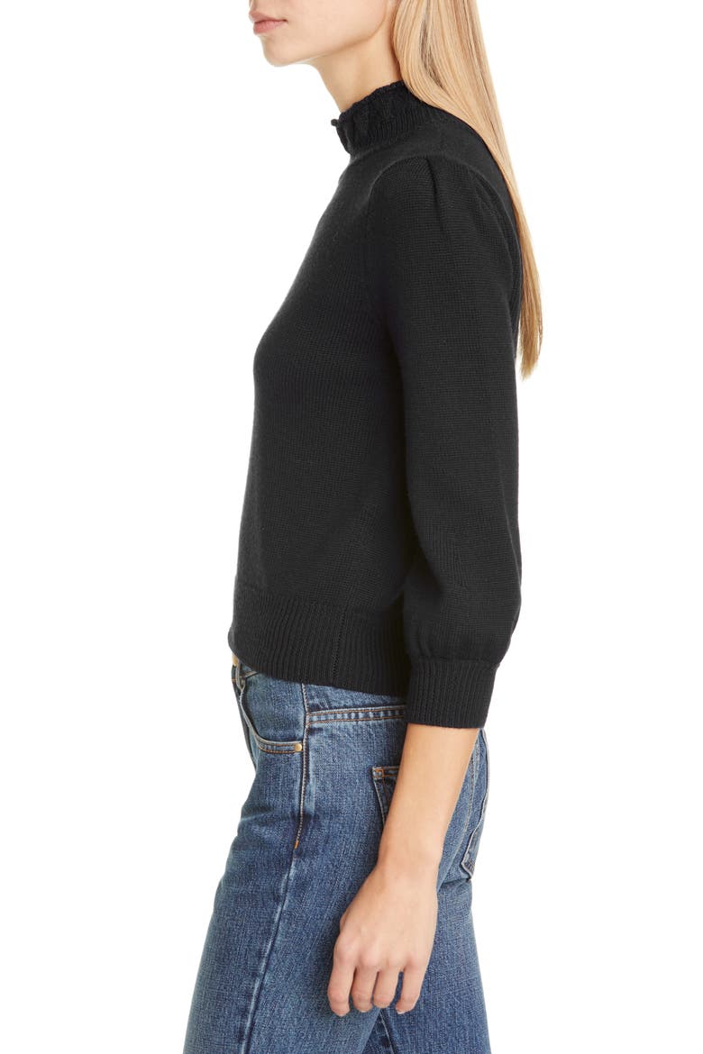 Essentials High Collar Wool Sweater, Alternate, color, NAVY