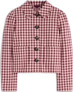 Boden Knightsbridge Cotton Blend Gingham Jacket