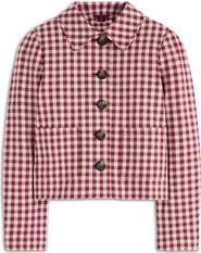 Boden Knightsbridge Cotton Blend Gingham Jacket