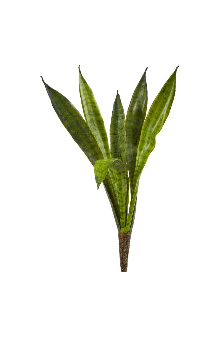 NEARLY NATURAL 20-in Artificial Sansevieria Snake Plant, Main, color, Green