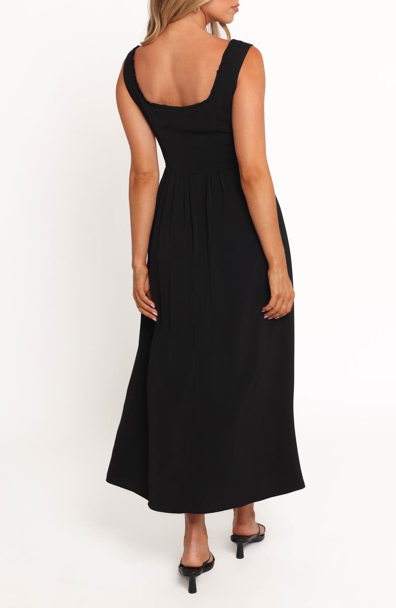 Petal & Pup Melrose Sleeveless Midi Dress, Alternate, color, Black