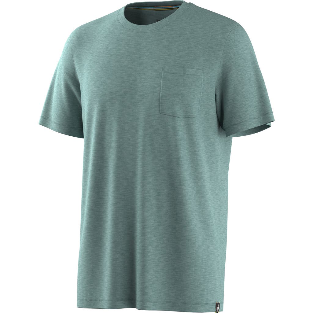 Smartwool Merino Wool Blend Pocket T-shirt In Green