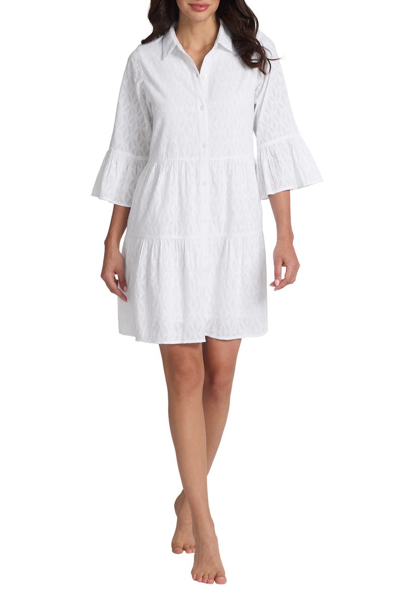 Tommy Bahama Cotton Cover-Up Shirtdress, Main, color, White