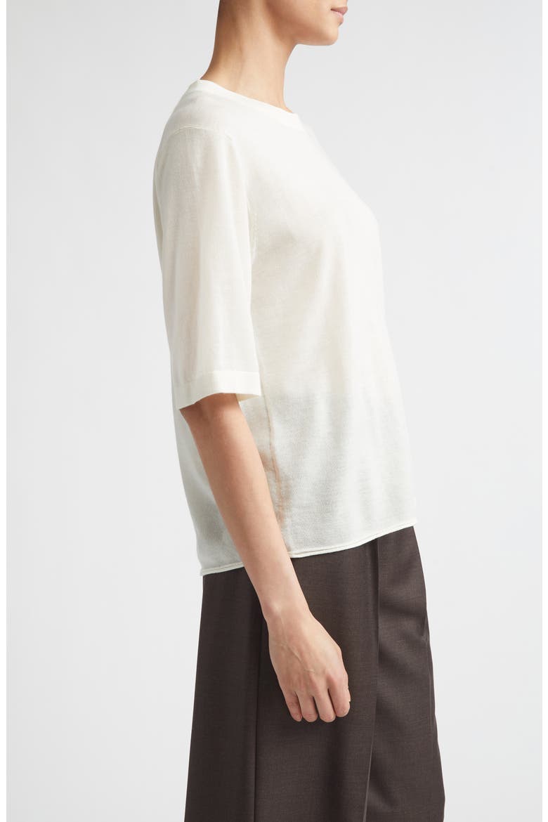 Nala Cashmere T-Shirt, Alternate, color, IVORY