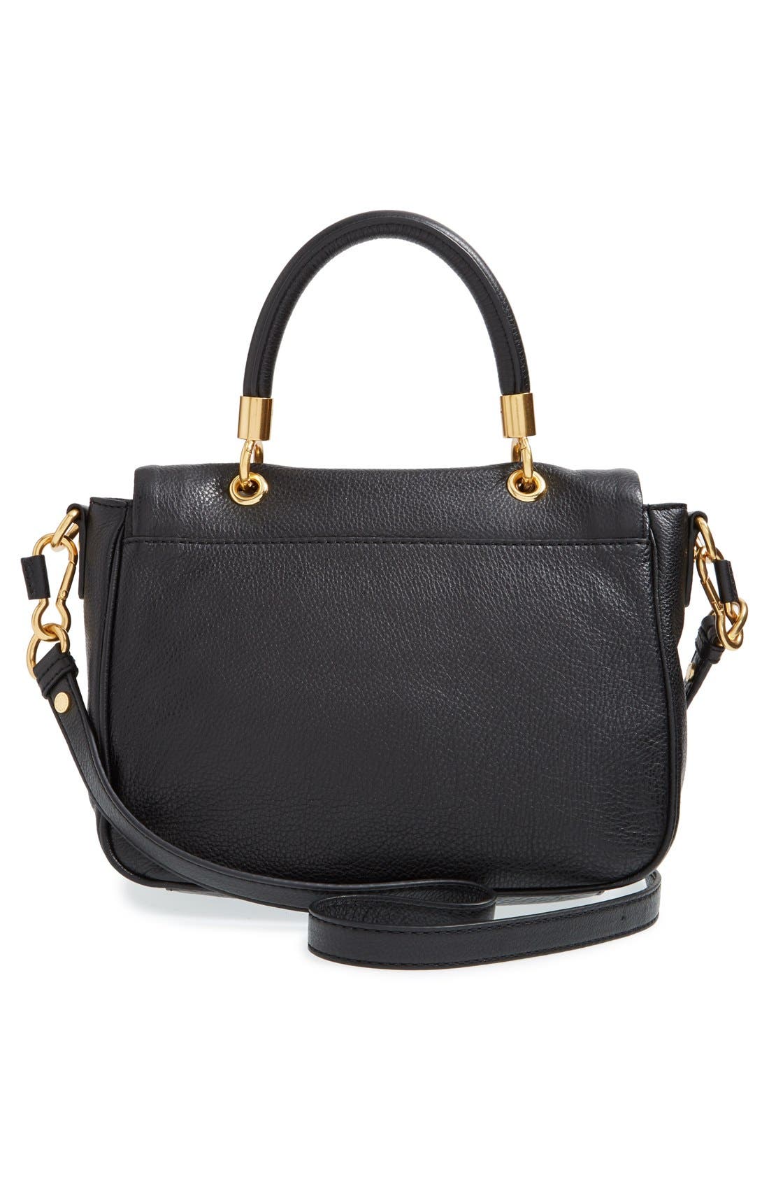 MARC BY MARC JACOBS 'Small Too Hot To Handle' Leather Tote, Alternate, color, BLACK