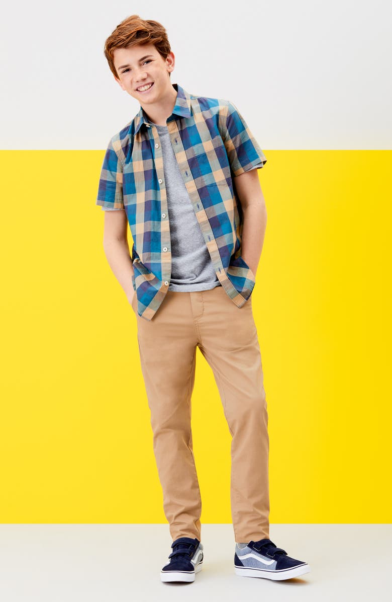 Tucker + Tate Print Poplin Woven Shirt, Alternate, color, 