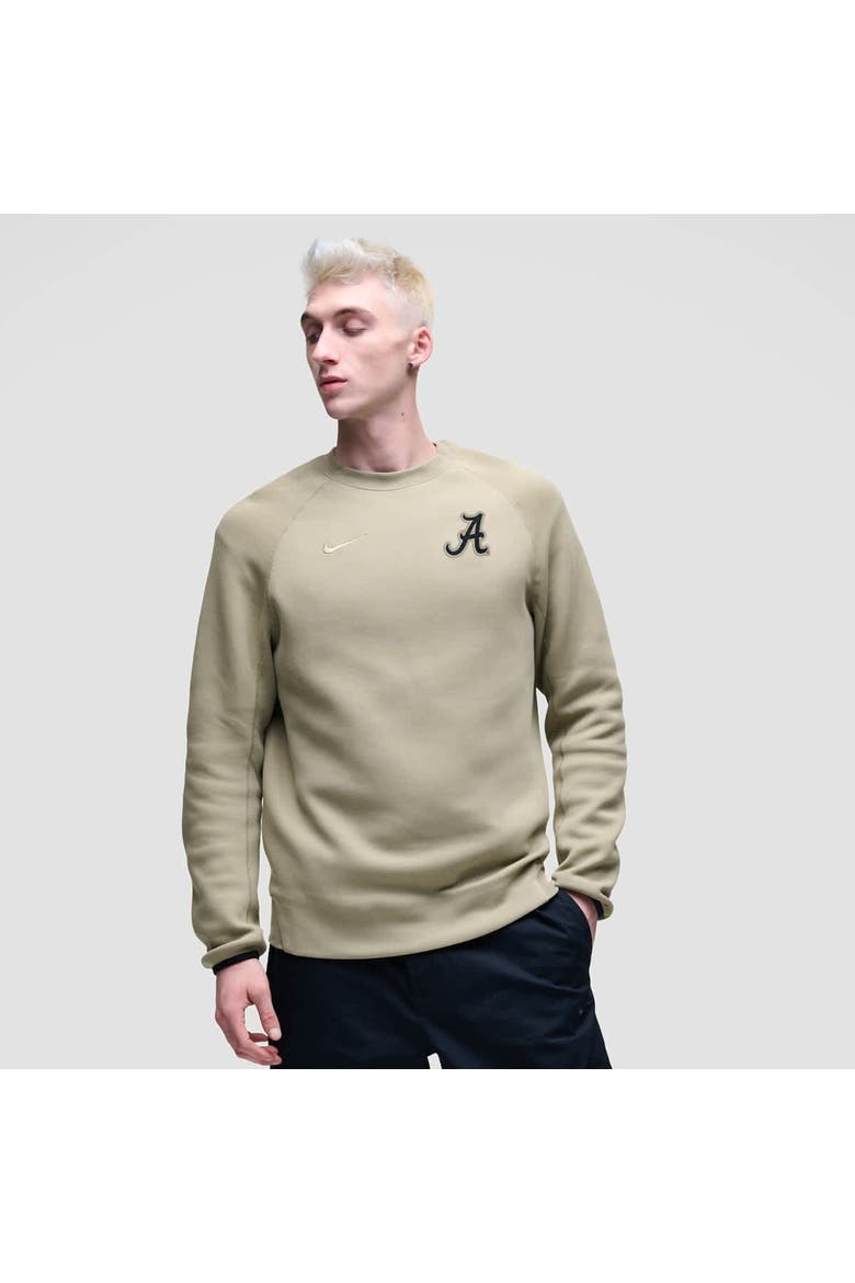 Men's Nike Olive Alabama Crimson Tide Tech Fleece Raglan Sweatshirt, Main, color, Olive