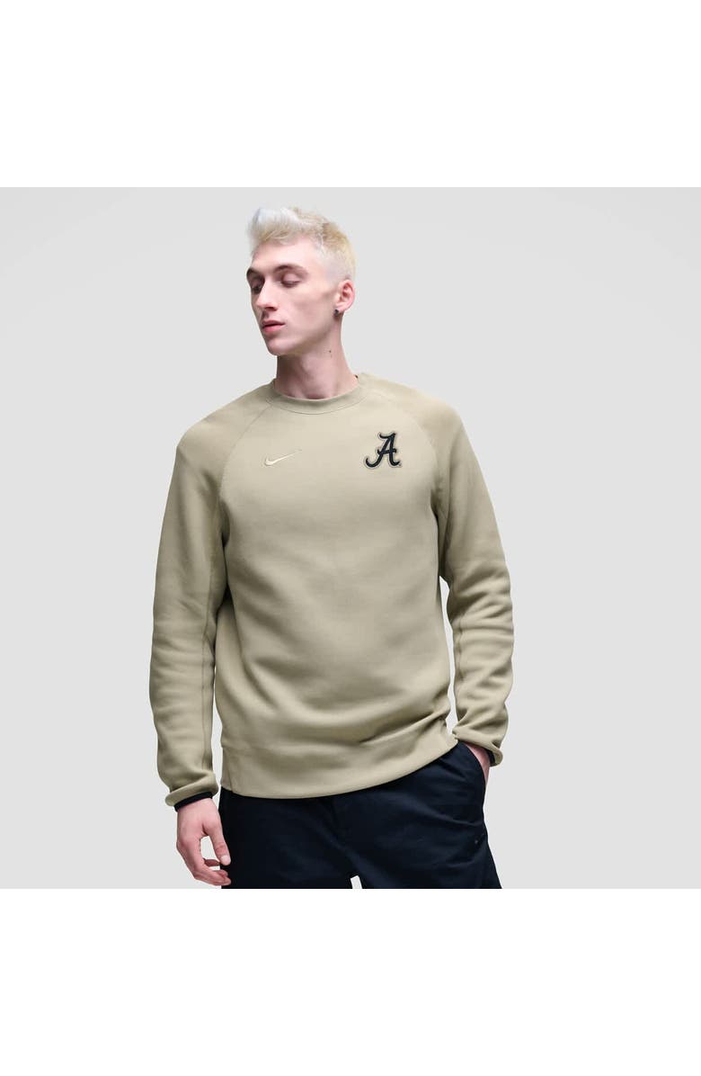 Nike Men's Nike Olive Alabama Crimson Tide Tech Fleece Raglan Sweatshirt, Main, color, Olive