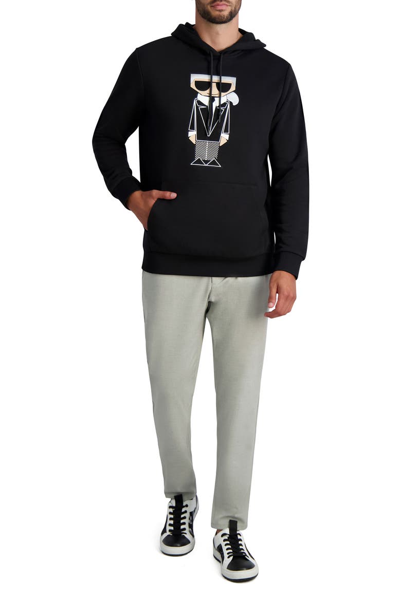 Kocktail Karl Graphic Hoodie, Alternate, color, BLACK