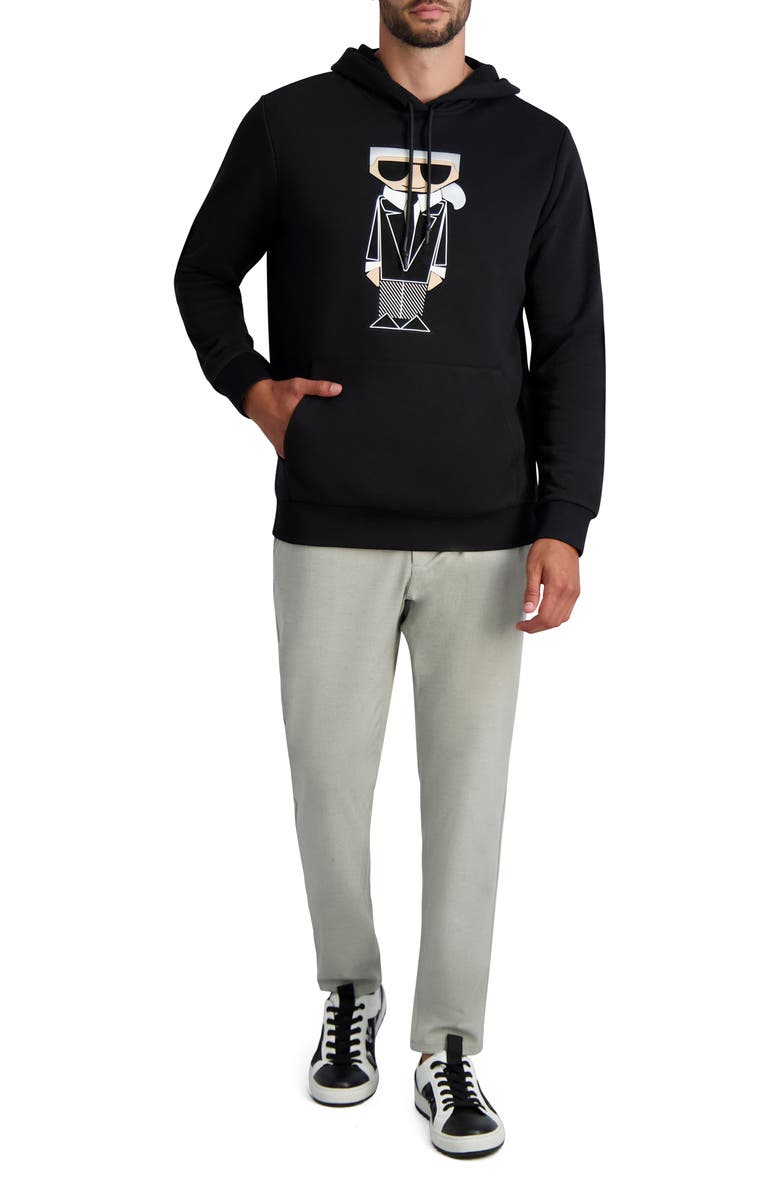 KARL LAGERFELD PARIS Kocktail Karl Graphic Hoodie, Alternate, color,