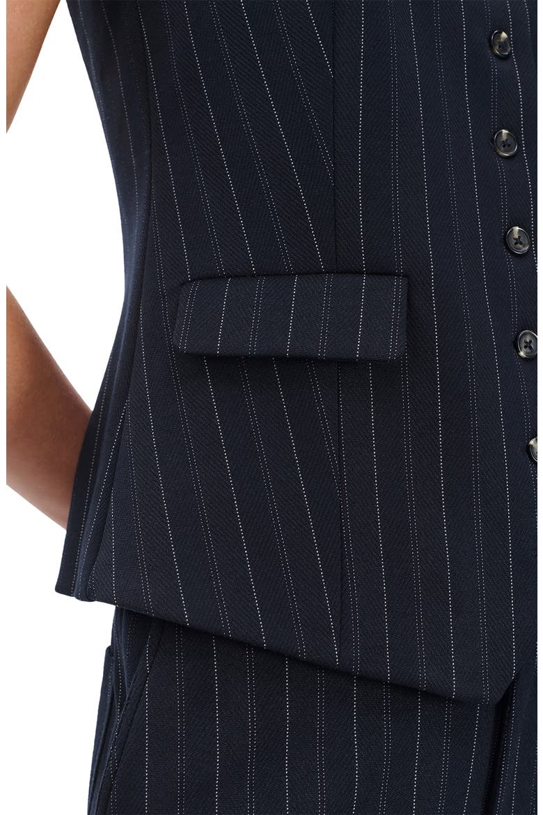 Irina Ponte Longline Vest, Alternate, color, NAVY MULTI