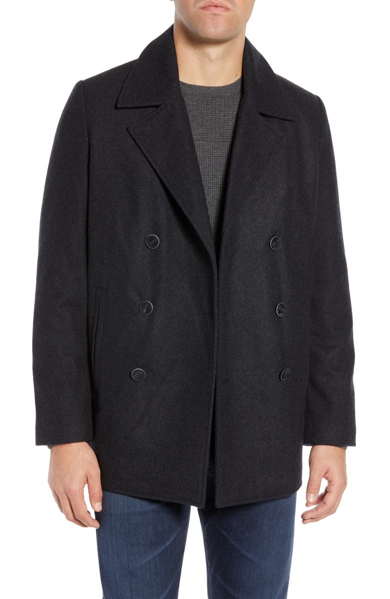Vince Camuto Classic Peacoat, Alternate, color, 