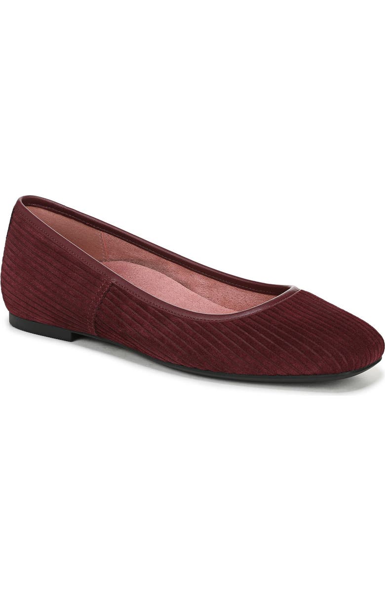 Vionic Orinda Ballet Flat, Main, color, Cherry Jubilee